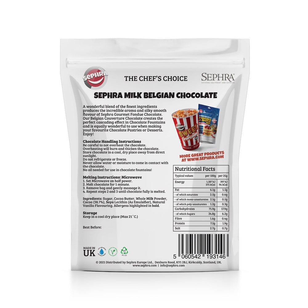 Sephra Belgian Milk Chocolate - 250g